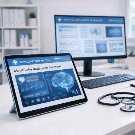 Tablet mit KI-Anwendung